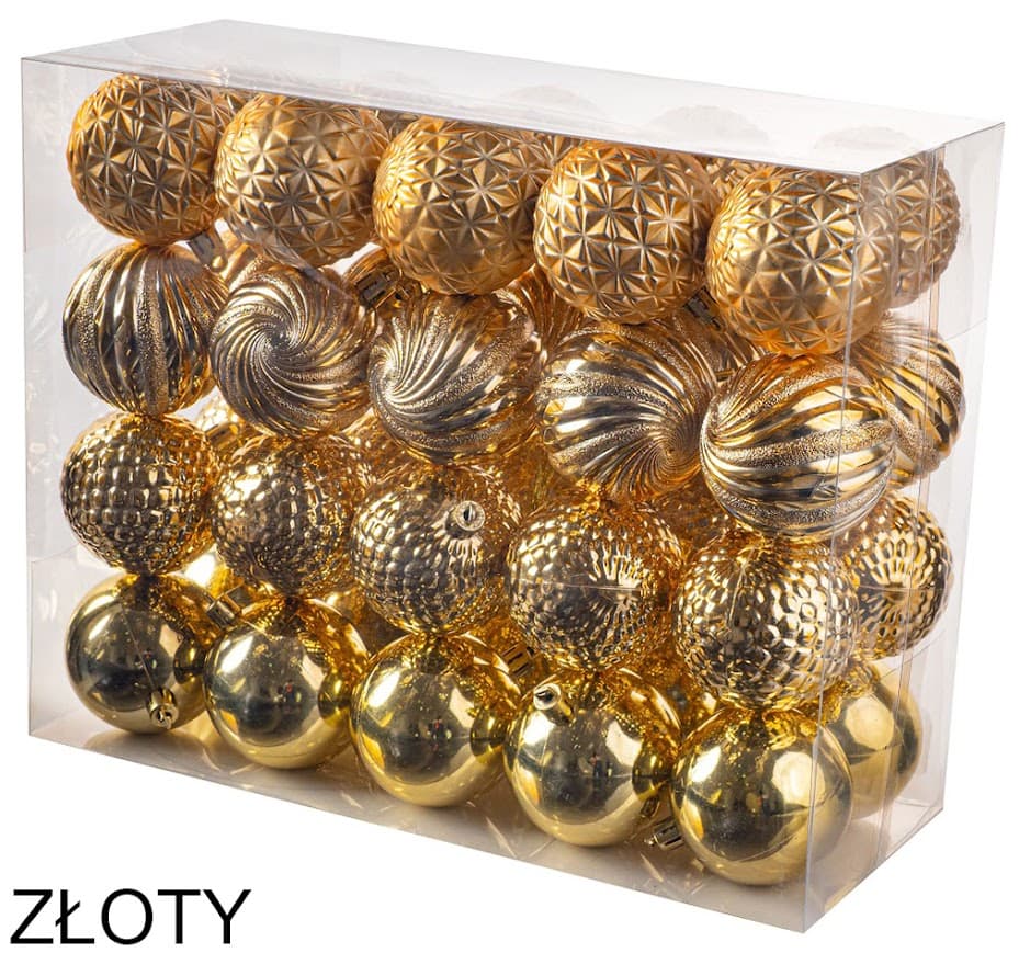 Zestaw Bombek Choinkowych 40 szt Nietłukące