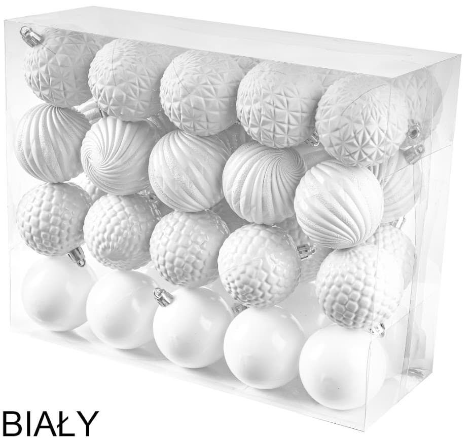 Zestaw Bombek Choinkowych 40 szt Nietłukące