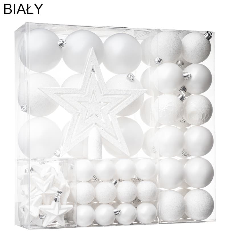 Zestaw Bombek Choinkowych 86 szt. – Classic Star