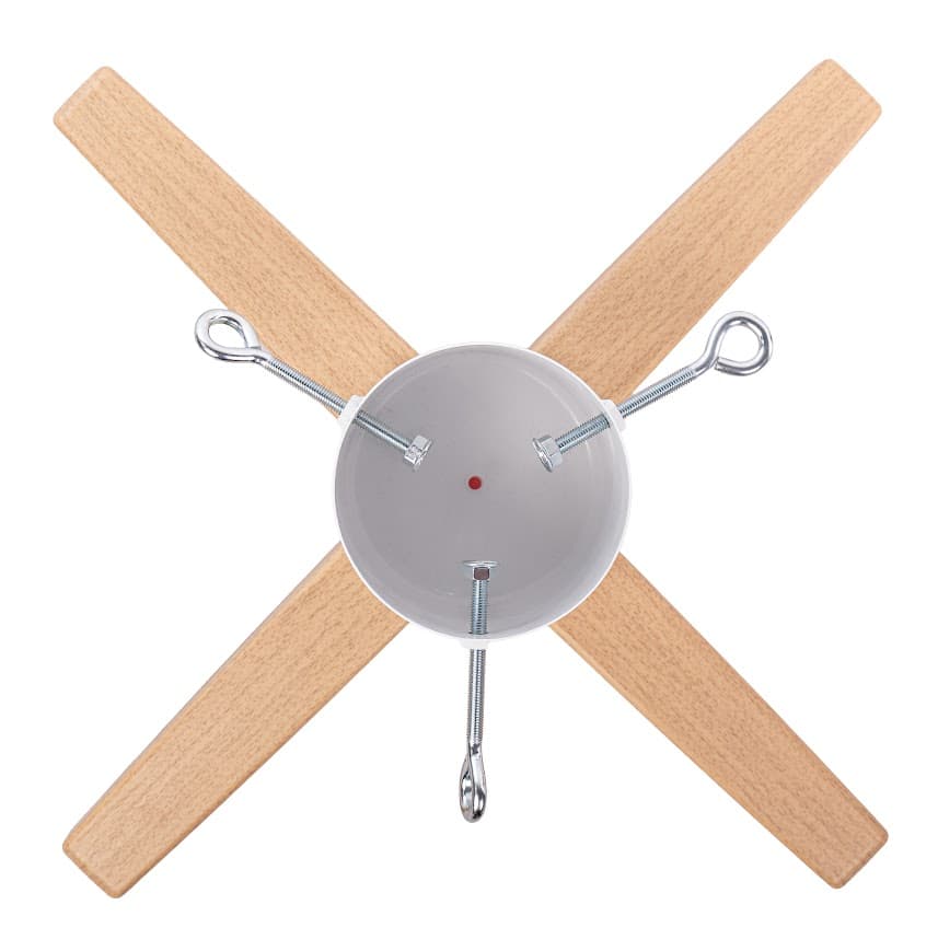 Stojak choinkowy — metal + drewno (4-ramienny)