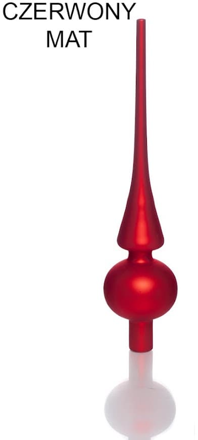 Szklany Szpic Choinkowy 26 cm