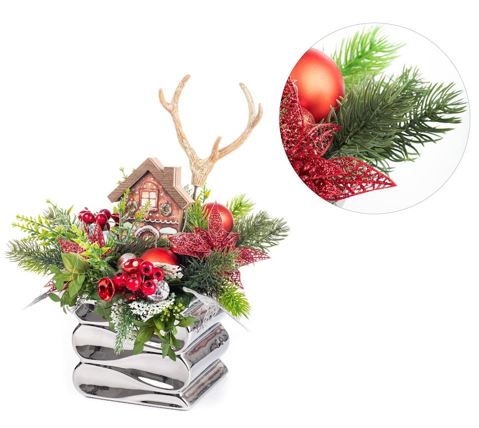 Zestaw 20 Gałązek Dekoracyjnych Choinkowych Premium – 4 Wzory