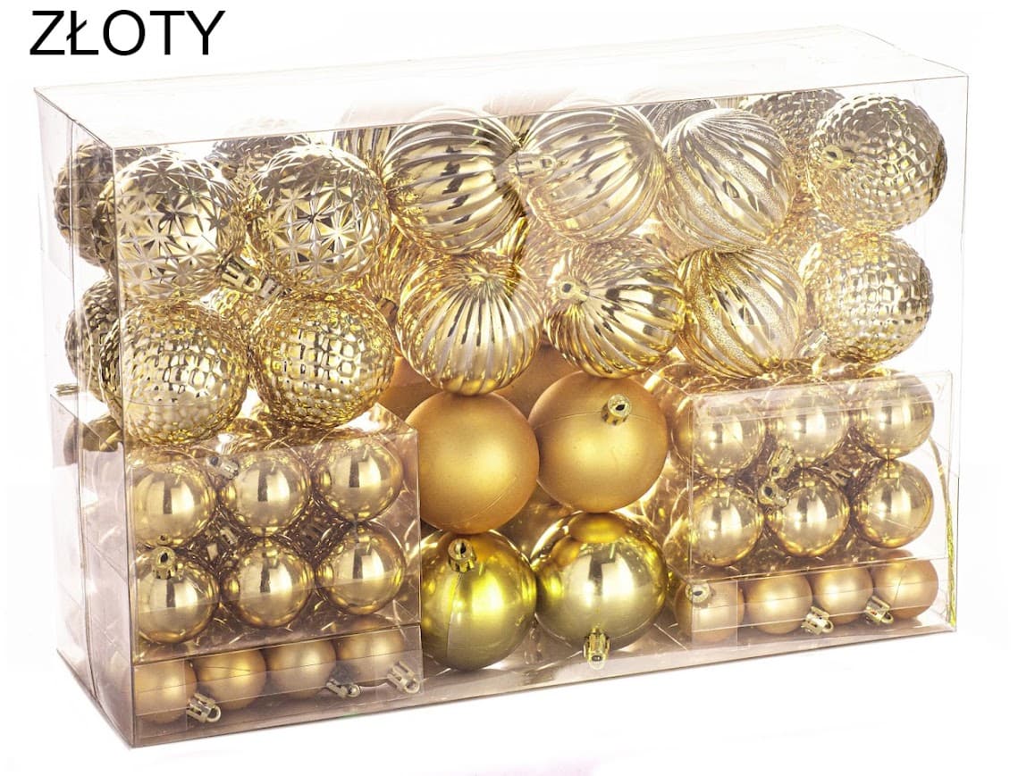 Bombki Choinkowe 100 szt Classic Mix – Nietłukące