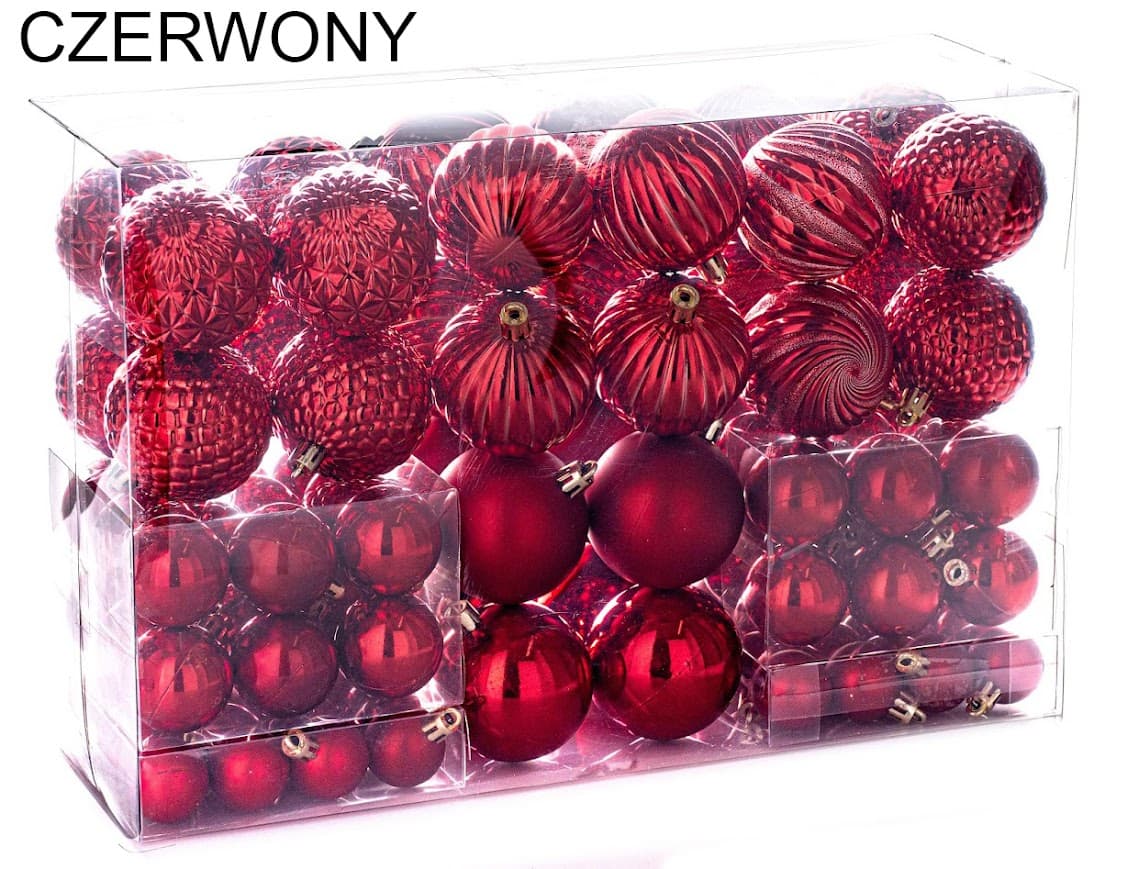 Bombki Choinkowe 100 szt Classic Mix – Nietłukące