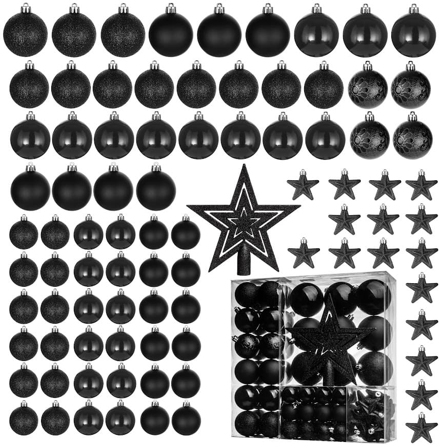 Zestaw Bombek Choinkowych 86 szt. – Classic Star